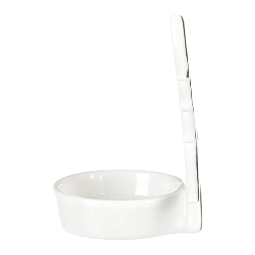 Svícen na kónickou svíčku - porcelán, se stromečkem, bílý