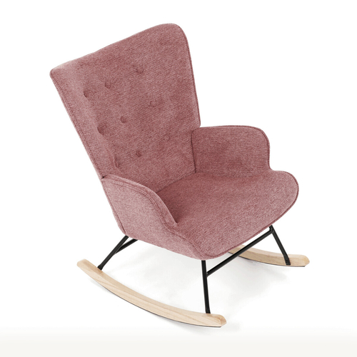 Houpací křeslo, růžová, látka, AK-373 PINK2