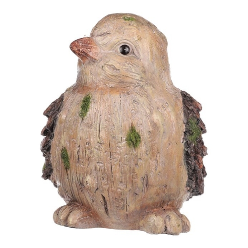 Ptáček - figurka z magnesia, imitace dřeva