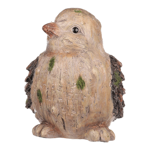 Ptáček - figurka z magnesia, imitace dřeva