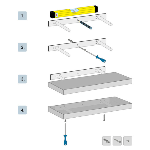 Polička, mdf, hnědá, P-005 OLW