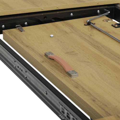 Jídelní stůl rozkládací 160-240x90 cm, lamino, dub, HT-R5624 OAK