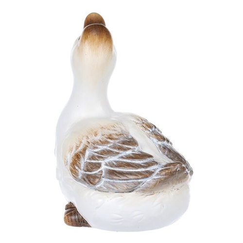 Kachna - keramická figurka, vel. S, bílo-hnědá