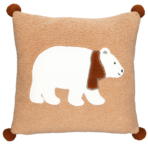 Polštář s výplní - s ledním medvědem, 100% polyester, 45 x 45 cm