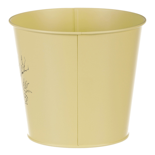 Obal kovový - motiv ptáčka, barva žlutá