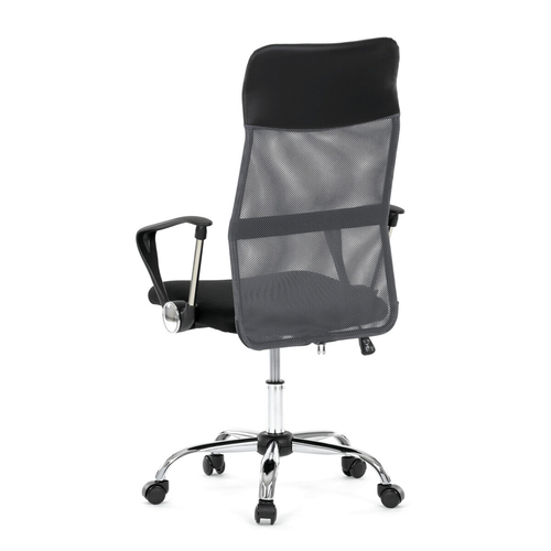 Kancelářská židle, houpací mechanismus, šedá síťovina, KA-E305 GREY