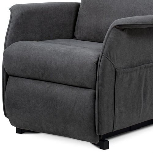 Polohovací křeslo, elektrické kabelové ovládání, šedá, látka, TV-1190 GREY2