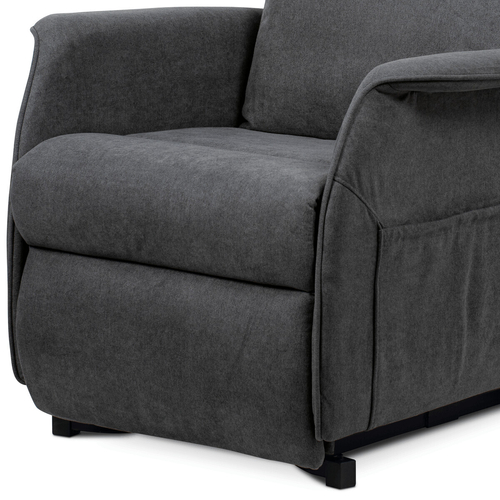 Polohovací křeslo, elektrické kabelové ovládání, šedá, látka, TV-1190 GREY2