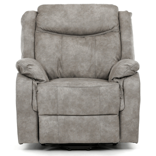 Polohovací křeslo, elektrické zabudované ovládání, šedá, látka vintage, TV-Q8668 GREY3
