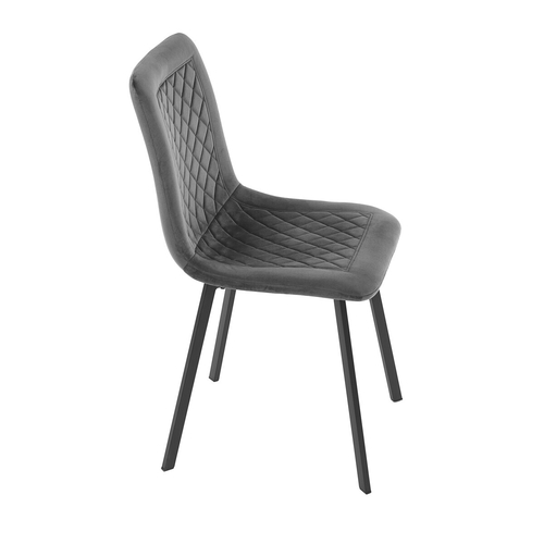Jídelní židle, šedá, sametová látka, DCL-973 GREY4