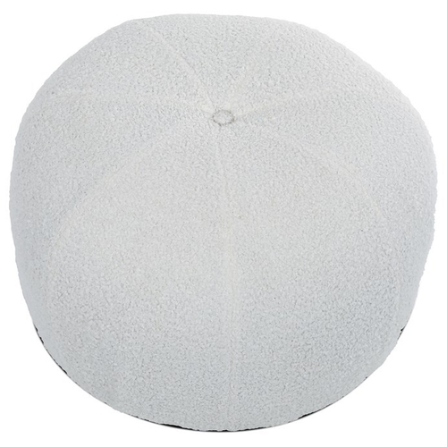 Taburet, bílá, látka bouclé, AK-307 WT2