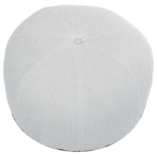 Taburet, bílá, látka bouclé, AK-307 WT2