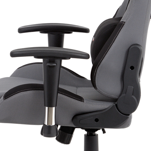 Herní křeslo, houpací mechanismus, šedá, KA-F05 GREY