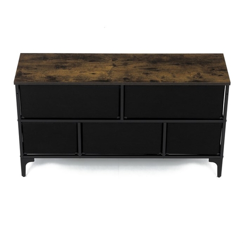 Komoda 103x30x56cm, mdf, vícebarevná, AUK-W2103 BK