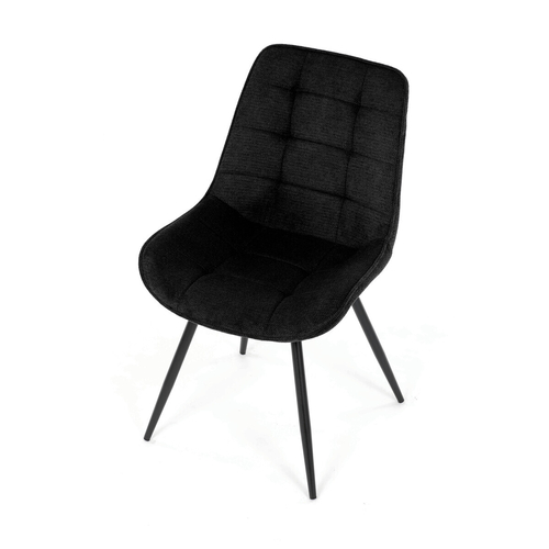 Jídelní židle otočná 180°, černá, látka, HC-T1130 BK2