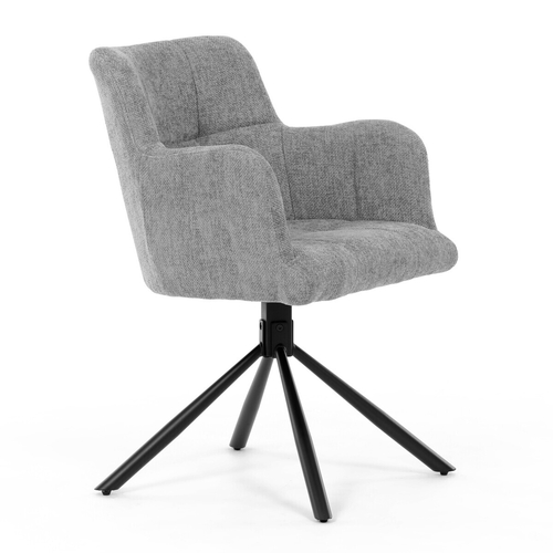 Jídelní židle, šedá, látka, DCH-T1122 GREY2