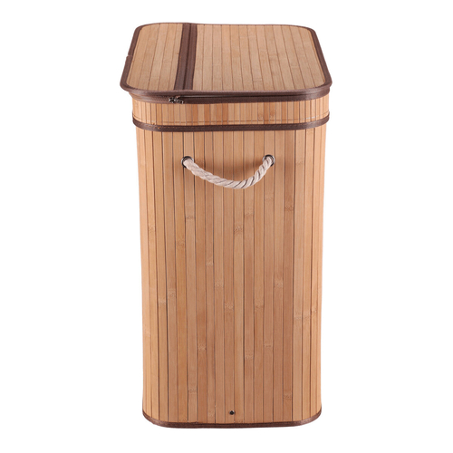 Koš prádelní - bambusový, s víkem, barva přírodní