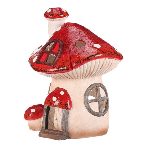 Domeček z magnesia - muchomůrka, na vložení svíčky