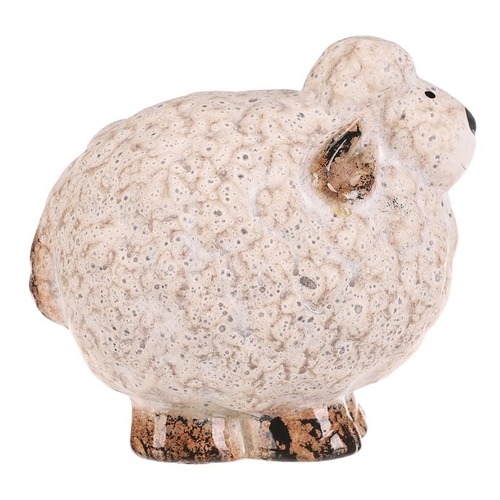 Ovečka - keramická figurka, vel. M, barva krémová