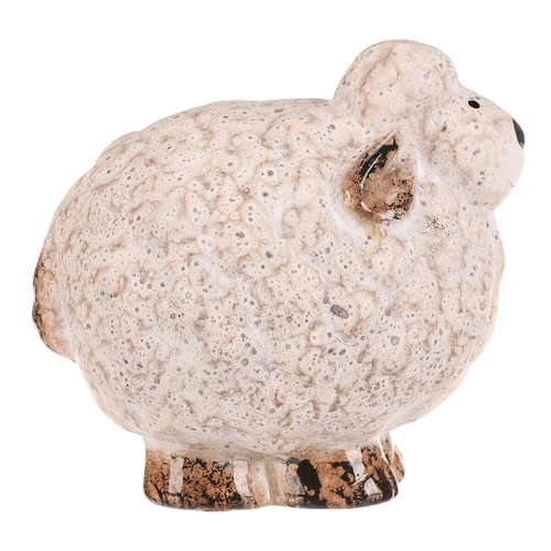 Ovečka - keramická figurka, vel. M, barva krémová