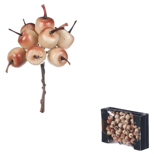 Jablíčka na drátku - béžová, cena za balení (72 ks)