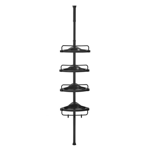 Koupelnová police, plast, černá, AKP-E1001 BK