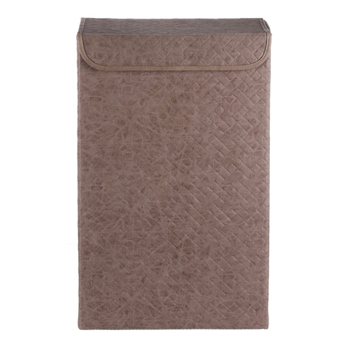 Koš prádelní - látkový s víkem, hnědá barva