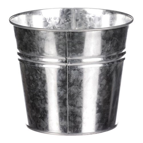 Obal na květiny - kulatý, zinkový, barva stříbrná