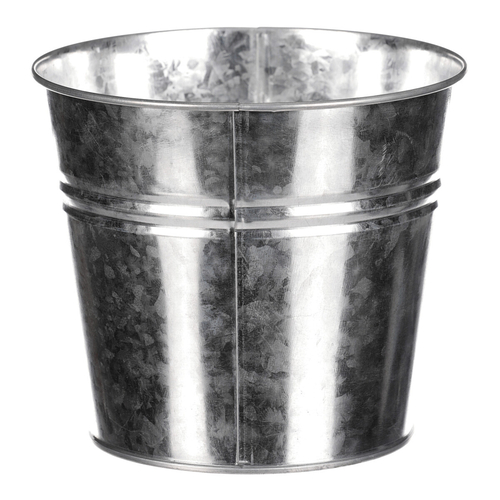 Obal na květiny - kulatý, zinkový, barva stříbrná