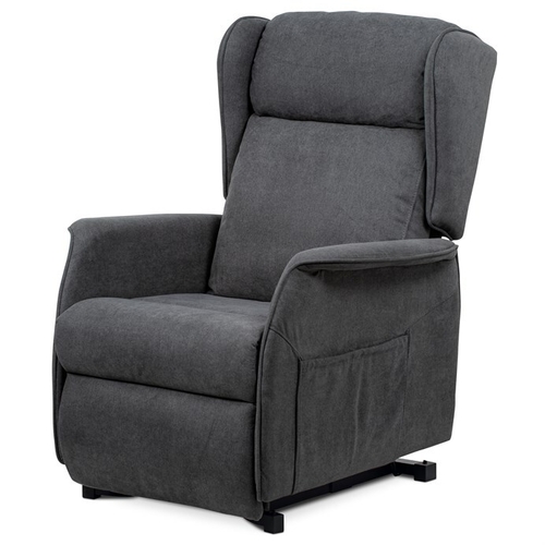 Polohovací křeslo, elektrické kabelové ovládání, šedá, látka, TV-1190 GREY2
