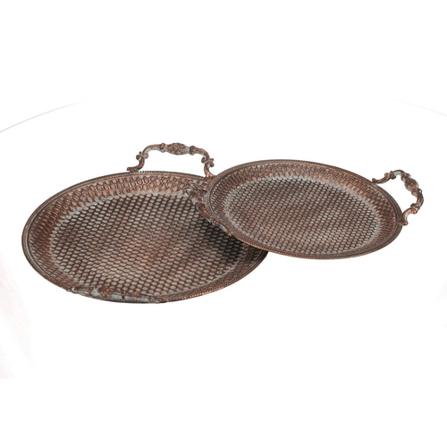 Tác kovový - aranžovací, meděný, cena za sadu 2 ks