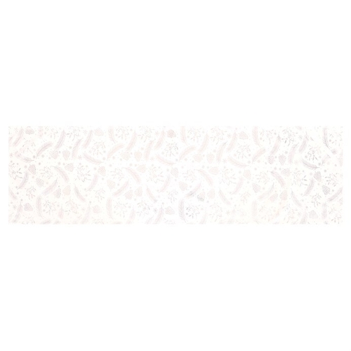 Běhoun - stříbrný vánoční vzor, 100% polyester, 40 x 150 cm