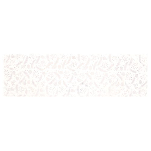 Běhoun - stříbrný vánoční vzor, 100% polyester, 40 x 150 cm