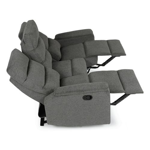 Sedací souprava, polohovací, šedá, látka, ASD-C5980 GREY2