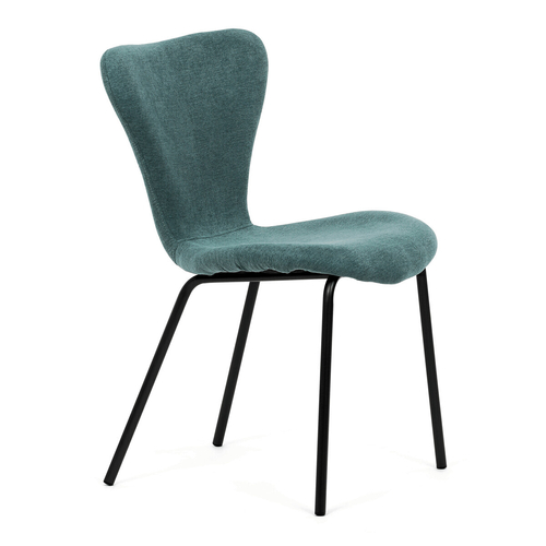 Jídelní židle, modrá, látka, CT-S8010 BLUE2