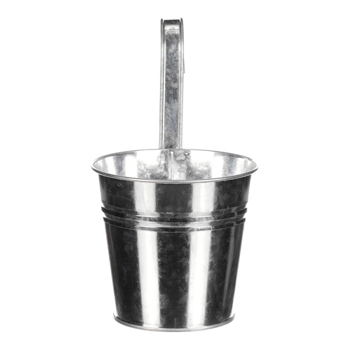 Obal na květiny - na zavěšení, zinkový, barva stříbrná