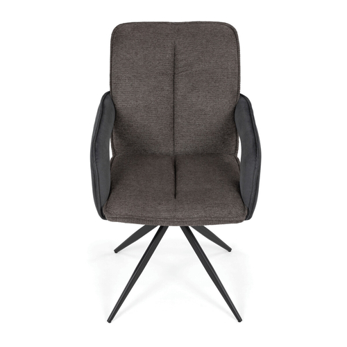 Jídelní židle otočná 180°, šedá, látka, DCH-F1146 GREY2