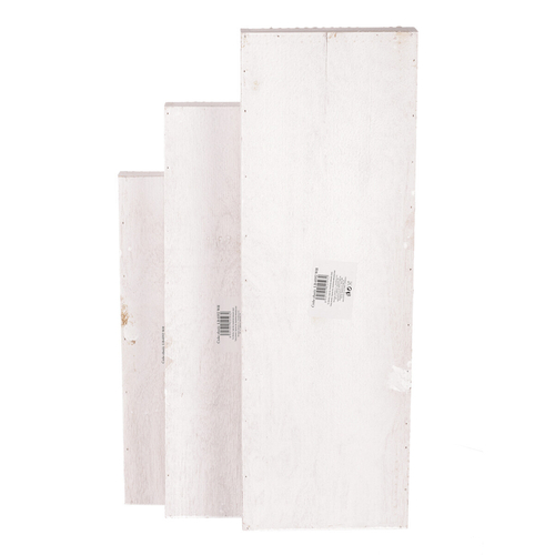 Tác aranžovací - dřevo, obdélníkový, bílý, cena za sadu 3 ks