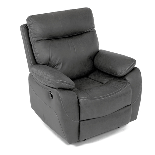 Polohovací křeslo, elektrické zabudované ovládání, šedá, látka vintage, TV-4094 GREY3