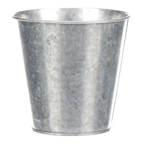 Obal kovový - dekor srdce, barva stříbrno-bílá