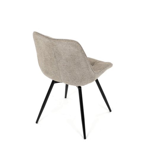 Jídelní židle otočná 180°, hnědá, látka, HC-T1130 CAP2