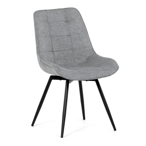 Jídelní židle otočná 180°, šedá, látka, HC-T1130 GREY2
