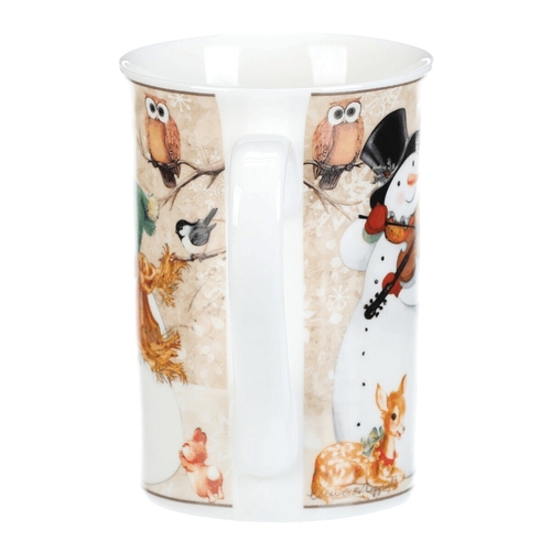 Hrnek porcelánový - 320 ml, dárkové balení, sněhuláci  a veselá zvířátka