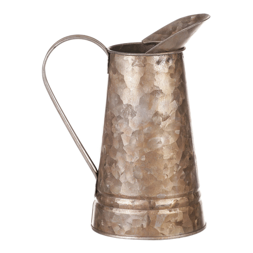 Váza kovová - tvar konve, zinková, barva měděná