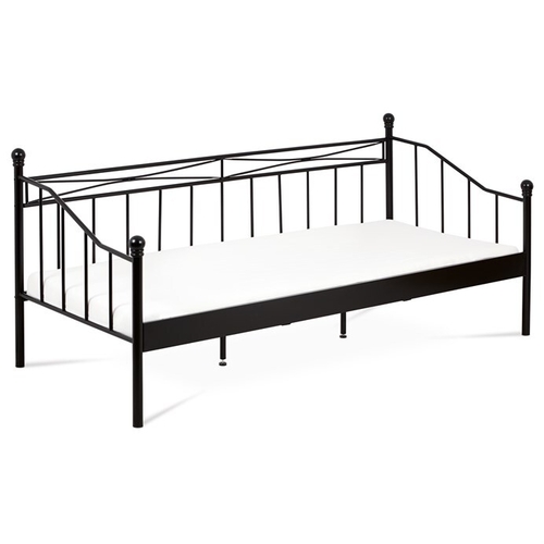 Jednolůžková postel 208x98cm, kov, černá, BED-1905 BK