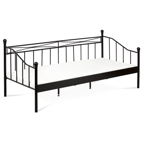 Jednolůžková postel 208x98cm, kov, černá, BED-1905 BK