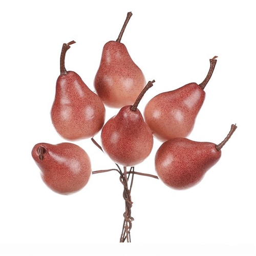 Hrušky na drátku - umělé, růžové, cena za balení (36 ks)