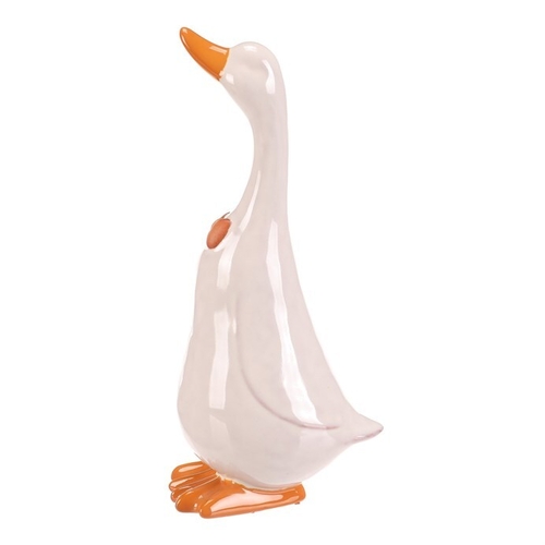 Kachna - keramická figurka, vel. L, barva bílá