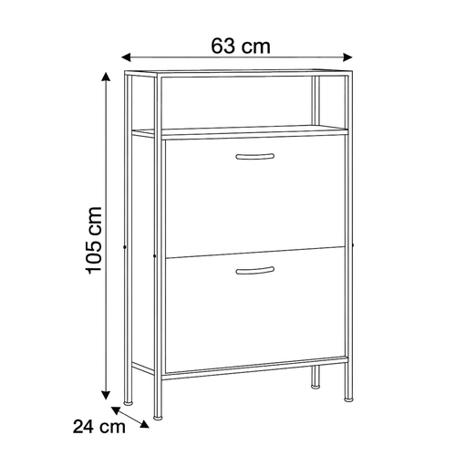 Botník, mdf, hnědá, ABO-G1007 OAK