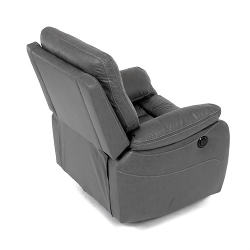 Polohovací křeslo, elektrické zabudované ovládání, šedá, látka vintage, TV-4094 GREY3